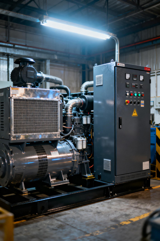 高压型柴油发电机组特写