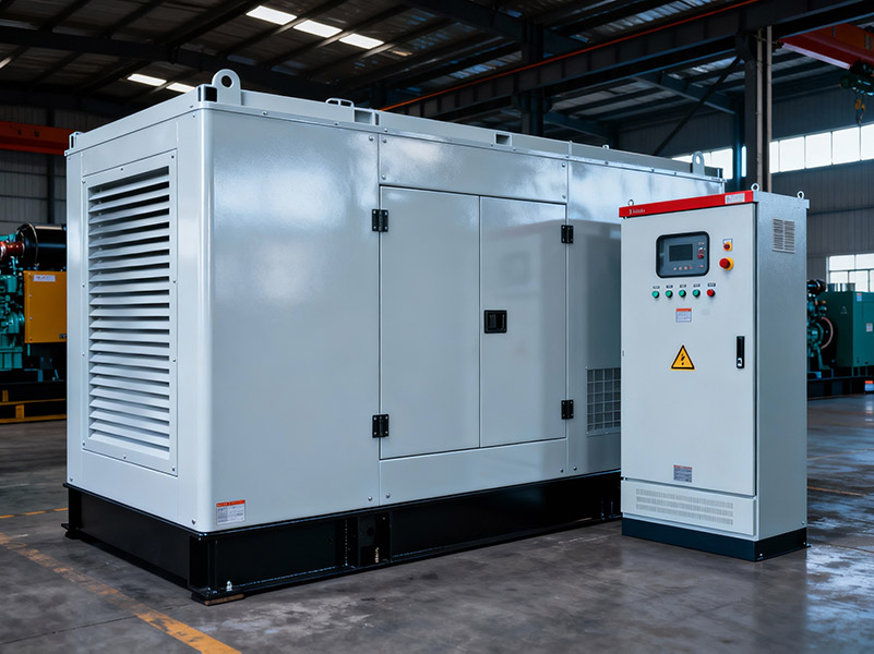 全自动静音型柴油发电机组实物图